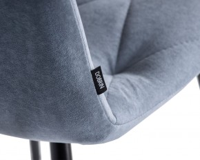 Стул обеденный DOBRIN CHILLY ROMBO, Серо-голубой Simple 26, основание черное в Троицке - troick.ok-mebel.com | фото 7