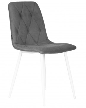 Стул обеденный DOBRIN CHILLY ROMBO, Серый Simple 33, основание белый в Троицке - troick.ok-mebel.com | фото 2