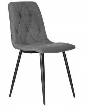 Стул обеденный DOBRIN CHILLY ROMBO, Серый Simple 33, основание черное в Троицке - troick.ok-mebel.com | фото 2