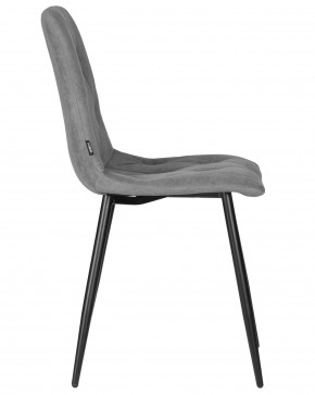 Стул обеденный DOBRIN CHILLY ROMBO, Серый Simple 33, основание черное в Троицке - troick.ok-mebel.com | фото 3