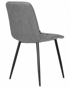 Стул обеденный DOBRIN CHILLY ROMBO, Серый Simple 33, основание черное в Троицке - troick.ok-mebel.com | фото 4