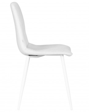 Стул обеденный DOBRIN CHILLY ROMBO, Светло-серый Simple 29, основание белое в Троицке - troick.ok-mebel.com | фото 3