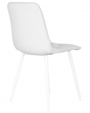 Стул обеденный DOBRIN CHILLY ROMBO, Светло-серый Simple 29, основание белое в Троицке - troick.ok-mebel.com | фото 4