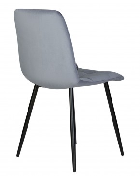 Стул обеденный DOBRIN CHILLY, Серо-голубой Holland 14, основание черное в Троицке - troick.ok-mebel.com | фото 4