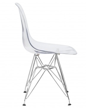 Стул обеденный DOBRIN DSR CASPER, ножки хром, цвет прозрачный в Троицке - troick.ok-mebel.com | фото 3