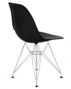 Стул обеденный DOBRIN DSR, ножки хром, цвет чёрный (B-03) в Троицке - troick.ok-mebel.com | фото 4