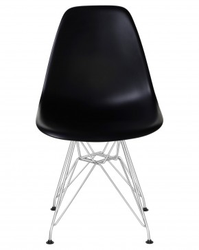 Стул обеденный DOBRIN DSR, ножки хром, цвет чёрный (B-03) в Троицке - troick.ok-mebel.com | фото 6