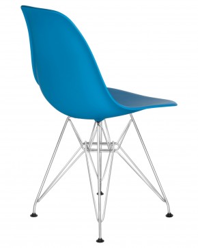 Стул обеденный DOBRIN DSR, ножки хром, цвет голубой (BE-02) в Троицке - troick.ok-mebel.com | фото 4