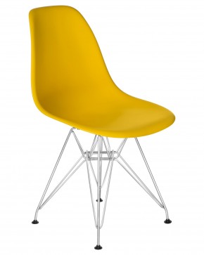 Стул обеденный DOBRIN DSR, ножки хром, цвет желтый (Y-01) в Троицке - troick.ok-mebel.com | фото 2