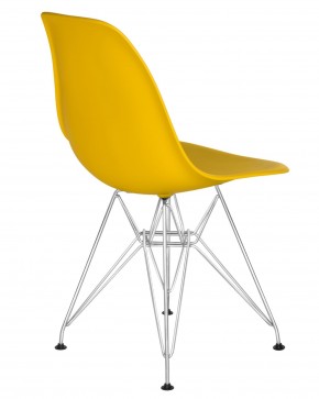 Стул обеденный DOBRIN DSR, ножки хром, цвет желтый (Y-01) в Троицке - troick.ok-mebel.com | фото 4