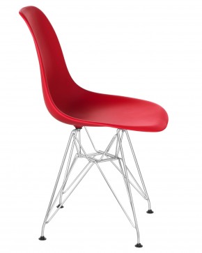 Стул обеденный DOBRIN DSR, ножки хром, цвет красный (R-02) в Троицке - troick.ok-mebel.com | фото 3