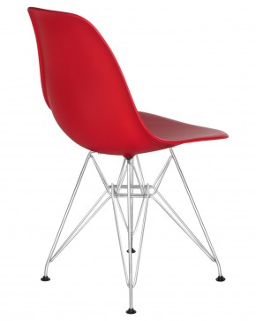 Стул обеденный DOBRIN DSR, ножки хром, цвет красный (R-02) в Троицке - troick.ok-mebel.com | фото 4