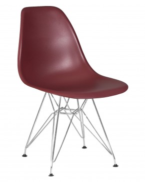 Стул обеденный DOBRIN DSR, ножки хром, цвет сливовый (R-13) в Троицке - troick.ok-mebel.com | фото