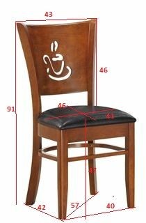 Стул обеденный DOBRIN JERRY, шоколад, чёрный в Троицке - troick.ok-mebel.com | фото 11