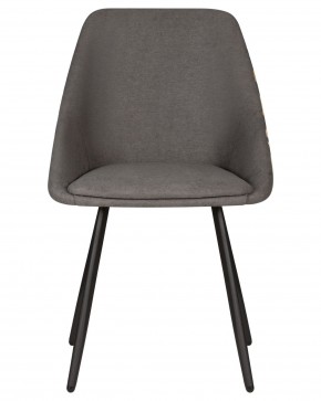 Стул обеденный DOBRIN MARKUS, ЭМАЛЬ ЧЕРНЫЙ МУАР ткань Candy Graphite+Escada Ochre в Троицке - troick.ok-mebel.com | фото 6