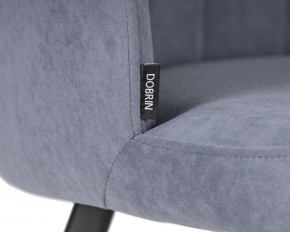 Стул обеденный DOBRIN NAOMI, ЭМАЛЬ ЧЕРНЫЙ МУАР велюр Catania Steel в Троицке - troick.ok-mebel.com | фото 7