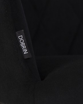 Стул обеденный DOBRIN ROBY, ЭМАЛЬ ЧЕРНЫЙ МУАР велюр Catania Black в Троицке - troick.ok-mebel.com | фото 2