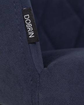 Стул обеденный DOBRIN ROBY, ЭМАЛЬ ЧЕРНЫЙ МУАР велюр Catania Dark Blue в Троицке - troick.ok-mebel.com | фото 9