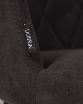 Стул обеденный DOBRIN ROBY, ЭМАЛЬ ЧЕРНЫЙ МУАР велюр Catania Espresso в Троицке - troick.ok-mebel.com | фото 9
