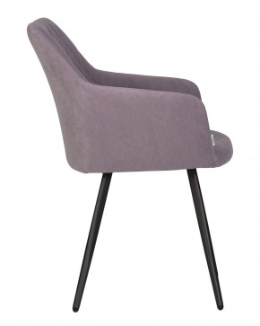 Стул обеденный DOBRIN ROBY, ЭМАЛЬ ЧЕРНЫЙ МУАР велюр Catania Lavender в Троицке - troick.ok-mebel.com | фото 3