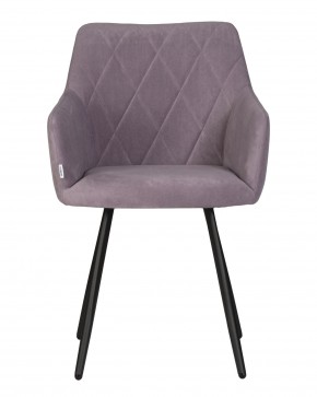 Стул обеденный DOBRIN ROBY, ЭМАЛЬ ЧЕРНЫЙ МУАР велюр Catania Lavender в Троицке - troick.ok-mebel.com | фото 6