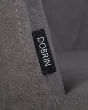 Стул обеденный DOBRIN ROBY, ЭМАЛЬ ЧЕРНЫЙ МУАР велюр Catania Stone в Троицке - troick.ok-mebel.com | фото 7