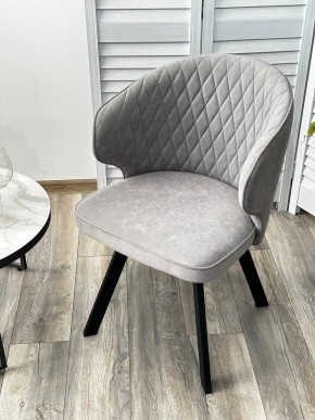 Стул SKAT 360 град. поворот. B22 Серый, велюр / черный каркас, М-City в Троицке - troick.ok-mebel.com | фото 3