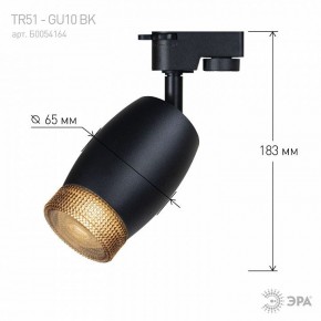 Светильник на штанге Эра  TR51 - GU10 BK в Троицке - troick.ok-mebel.com | фото 4