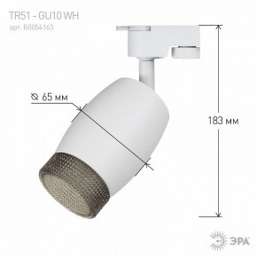 Светильник на штанге Эра  TR51 - GU10 WH в Троицке - troick.ok-mebel.com | фото 4