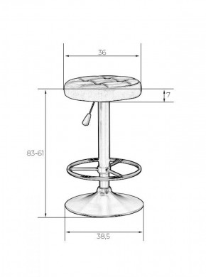 Табурет барный DOBRIN BRUNO LM-5008 (фиолетовый) в Троицке - troick.ok-mebel.com | фото 2