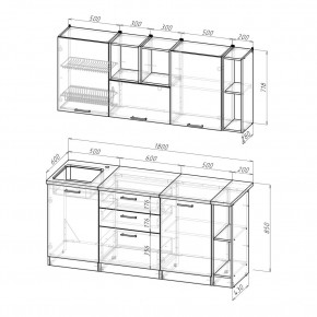 ТОМИЛЛА Кухонный гарнитур Макси 4 (1800 мм ) в Троицке - troick.ok-mebel.com | фото 2