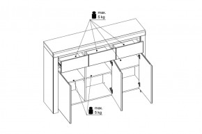 Тумба 3D3S, TAURUS, цвет белый/дуб вотан в Троицке - troick.ok-mebel.com | фото 2