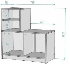 Тумба для прихожей V29 в Троицке - troick.ok-mebel.com | фото 2