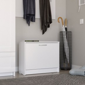 Тумба ОРИОН с одной полкой для обуви, цвет белый в Троицке - troick.ok-mebel.com | фото 4