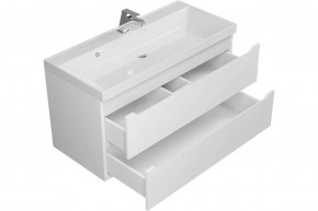 Тумба под раковину Uperwood Tanos 100 см, подвесная, белая матовая в Троицке - troick.ok-mebel.com | фото 2