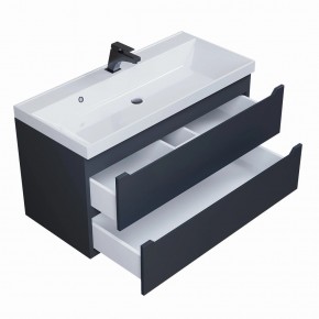 Тумба под раковину Uperwood Tanos 100 см, подвесная, черная матовая в Троицке - troick.ok-mebel.com | фото 2
