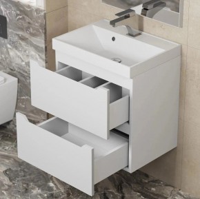 Тумба под раковину Uperwood Tanos 50 см, подвесная, белая матовая в Троицке - troick.ok-mebel.com | фото 3