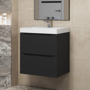 Тумба под раковину Uperwood Tanos 50 см, подвесная, черная матовая в Троицке - troick.ok-mebel.com | фото