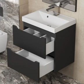 Тумба под раковину Uperwood Tanos 50 см, подвесная, черная матовая в Троицке - troick.ok-mebel.com | фото 2