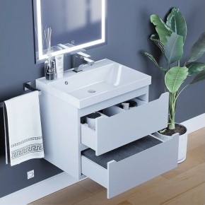 Тумба под раковину Uperwood Tanos 60 см, подвесная, белая матовая в Троицке - troick.ok-mebel.com | фото 2