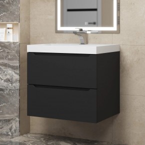 Тумба под раковину Uperwood Tanos 60 см, подвесная, черная матовая в Троицке - troick.ok-mebel.com | фото