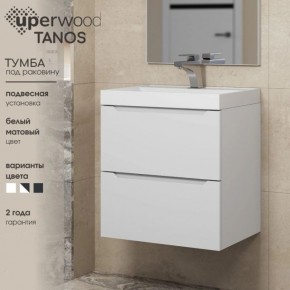 Тумба под раковину Uperwood Tanos 70 см, подвесная, белая матовая в Троицке - troick.ok-mebel.com | фото 5
