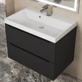 Тумба под раковину Uperwood Tanos 70 см, подвесная, черная матовая в Троицке - troick.ok-mebel.com | фото