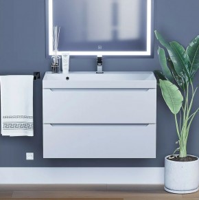 Тумба под раковину Uperwood Tanos 80 см, подвесная, белая матовая в Троицке - troick.ok-mebel.com | фото