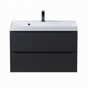 Тумба под раковину Uperwood Tanos 80 см, подвесная, черная матовая в Троицке - troick.ok-mebel.com | фото 8