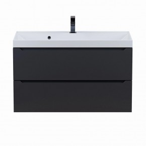 Тумба под раковину Uperwood Tanos 90 см, подвесная, черная матовая в Троицке - troick.ok-mebel.com | фото 8