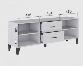 Тумба под ТВ ТВМ-6 (белый) в Троицке - troick.ok-mebel.com | фото 2