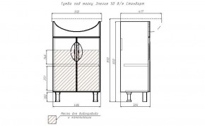 Тумба под умывальник "Элегия 50" Стандарт без ящика АЙСБЕРГ (DA2401T) в Троицке - troick.ok-mebel.com | фото 5