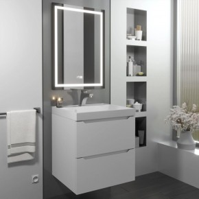 Тумба с раковиной Uperwood Tanos 50 см, подвесная, белая матовая в Троицке - troick.ok-mebel.com | фото