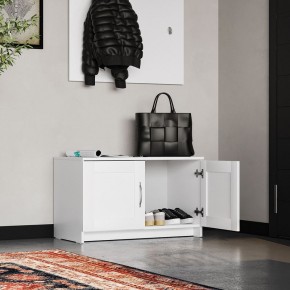 Тумба СИРИУС двухдверная низкая, цвет белый в Троицке - troick.ok-mebel.com | фото 4